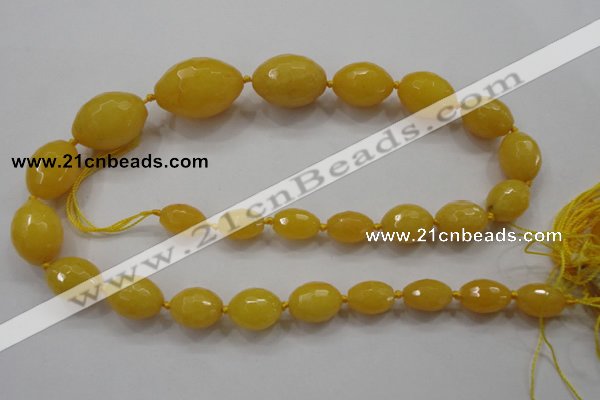 CCN1513 15.5 inches 10*14mm – 20*30mm faceted rice candy jade beads