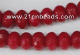 CCN153 15.5 inches 8*12mm faceted rondelle candy jade beads