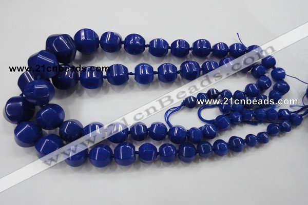 CCN1536 15.5 inches 8*8mm - 20*20mm pumpkin candy jade beads