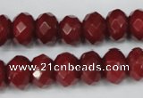 CCN154 15.5 inches 8*12mm faceted rondelle candy jade beads