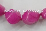 CCN1540 15.5 inches 10*14mm - 20*25mm twisted tetrahedron candy jade beads