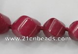 CCN1541 15.5 inches 10*14mm - 20*25mm twisted tetrahedron candy jade beads