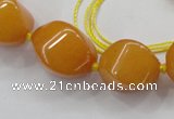 CCN1546 15.5 inches 10*14mm - 20*30mm twisted tetrahedron candy jade beads