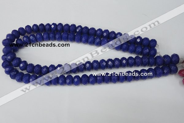 CCN155 15.5 inches 8*12mm faceted rondelle candy jade beads