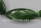 CCN1550 15.5 inches 15*40mm faceted marquise candy jade beads