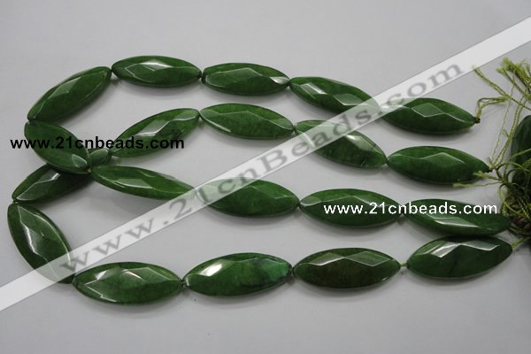 CCN1550 15.5 inches 15*40mm faceted marquise candy jade beads