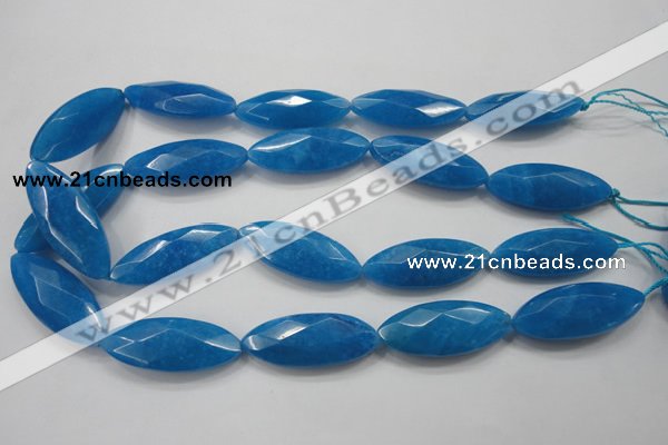 CCN1551 15.5 inches 15*40mm faceted marquise candy jade beads