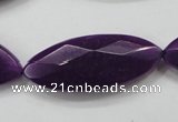 CCN1552 15.5 inches 15*40mm faceted marquise candy jade beads