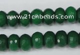 CCN157 15.5 inches 8*12mm faceted rondelle candy jade beads