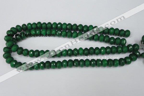 CCN157 15.5 inches 8*12mm faceted rondelle candy jade beads