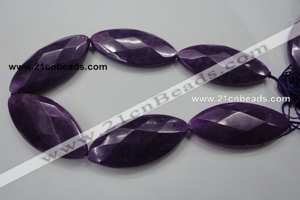 CCN1570 15.5 inches 30*64mm faceted marquise candy jade beads