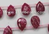 CCN1581 15.5 inches 10*14mm briolette candy jade beads wholesale