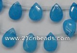 CCN1583 15.5 inches 10*14mm briolette candy jade beads wholesale