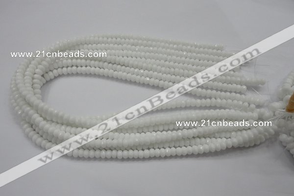 CCN1592 15.5 inches 4*6mm faceted rondelle candy jade beads