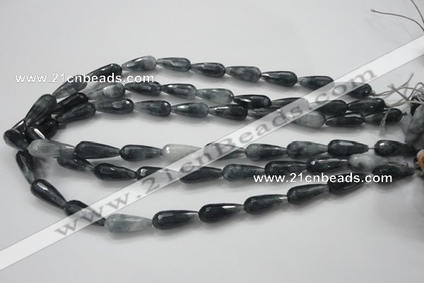 CCN1608 15.5 inches 8*20mm faceted teardrop candy jade beads