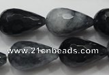 CCN1611 15.5 inches 15*25mm faceted teardrop candy jade beads