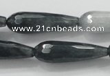 CCN1612 15 inches 10*30mm faceted teardrop candy jade beads