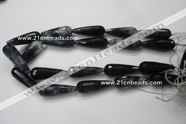 CCN1614 15.5 inches 14*40mm faceted teardrop candy jade beads