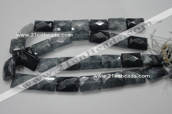 CCN1626 15.5 inches 18*25mm faceted rectangle candy jade beads