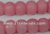 CCN163 15.5 inches 12*16mm faceted rondelle candy jade beads
