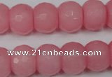 CCN163 15.5 inches 12*16mm faceted rondelle candy jade beads