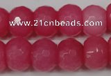 CCN164 15.5 inches 12*16mm faceted rondelle candy jade beads