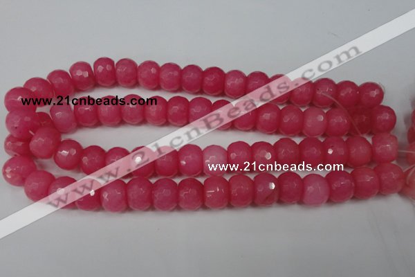 CCN164 15.5 inches 12*16mm faceted rondelle candy jade beads