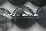 CCN1654 15.5 inches 25mm faceted coin candy jade beads