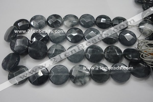 CCN1654 15.5 inches 25mm faceted coin candy jade beads