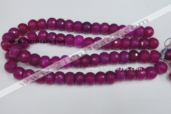 CCN167 15.5 inches 12*16mm faceted rondelle candy jade beads