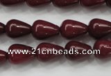 CCN1672 15.5 inches 10*14mm teardrop candy jade beads wholesale