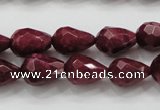 CCN1675 15.5 inches 10*14mm faceted teardrop candy jade beads wholesale