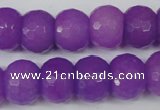 CCN168 15.5 inches 12*16mm faceted rondelle candy jade beads