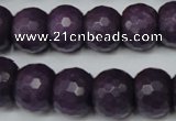 CCN169 15.5 inches 12*16mm faceted rondelle candy jade beads