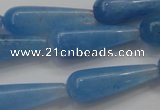 CCN1700 15.5 inches 10*30mm teardrop candy jade beads wholesale