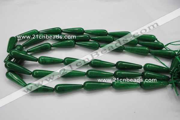 CCN1704 15.5 inches 10*30mm teardrop candy jade beads wholesale