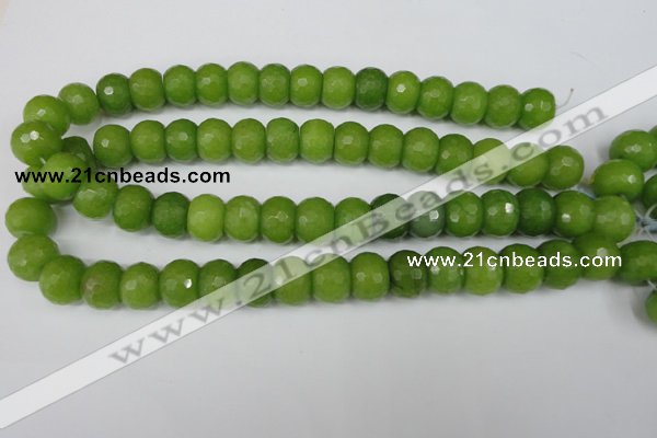 CCN171 15.5 inches 12*16mm faceted rondelle candy jade beads