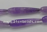 CCN1710 15.5 inches 8*40mm faceted teardrop candy jade beads wholesale