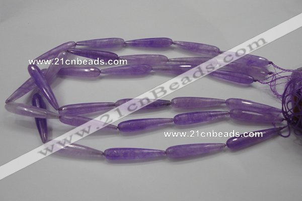 CCN1710 15.5 inches 8*40mm faceted teardrop candy jade beads wholesale