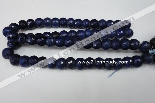 CCN174 15.5 inches 12*16mm faceted rondelle candy jade beads