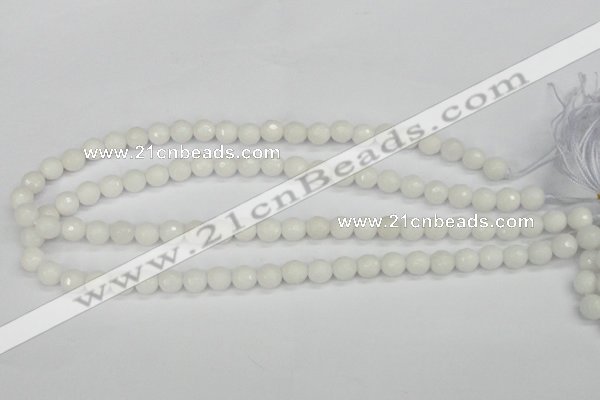 CCN1802 15 inches 8mm faceted round candy jade beads wholesale