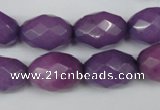 CCN181 15.5 inches 13*18mm faceted rice candy jade beads