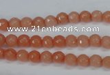 CCN1810 15 inches 4mm faceted round candy jade beads wholesale