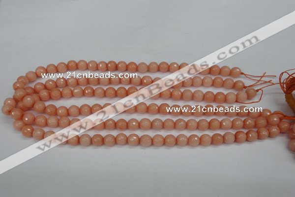 CCN1812 15 inches 8mm faceted round candy jade beads wholesale