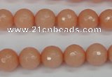 CCN1813 15 inches 10mm faceted round candy jade beads wholesale