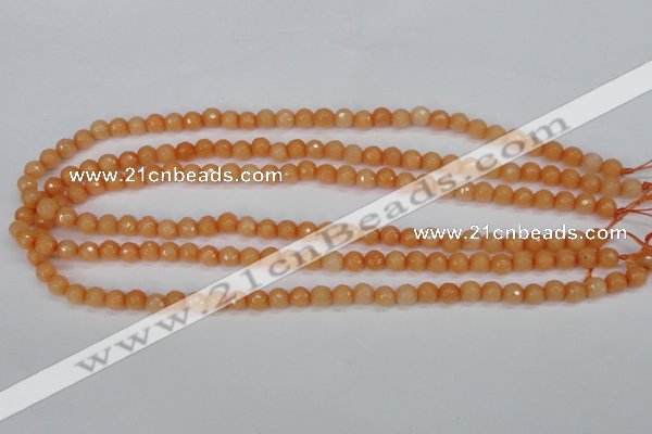 CCN1820 15 inches 4mm faceted round candy jade beads wholesale