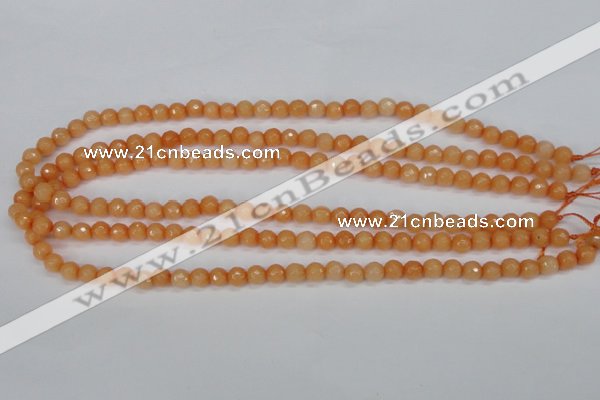 CCN1821 15 inches 6mm faceted round candy jade beads wholesale