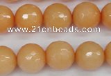 CCN1825 15 inches 14mm faceted round candy jade beads wholesale