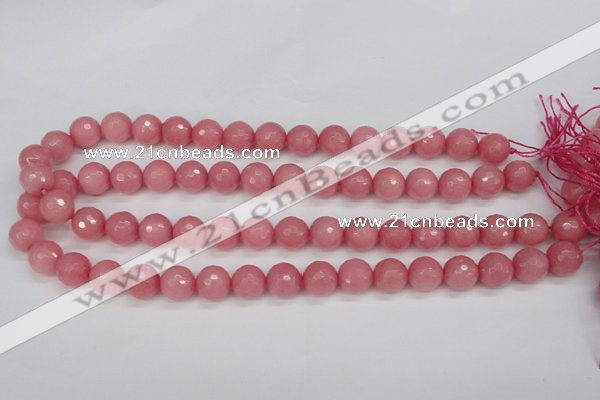 CCN1834 15 inches 12mm faceted round candy jade beads wholesale