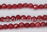 CCN1840 15 inches 4mm faceted round candy jade beads wholesale